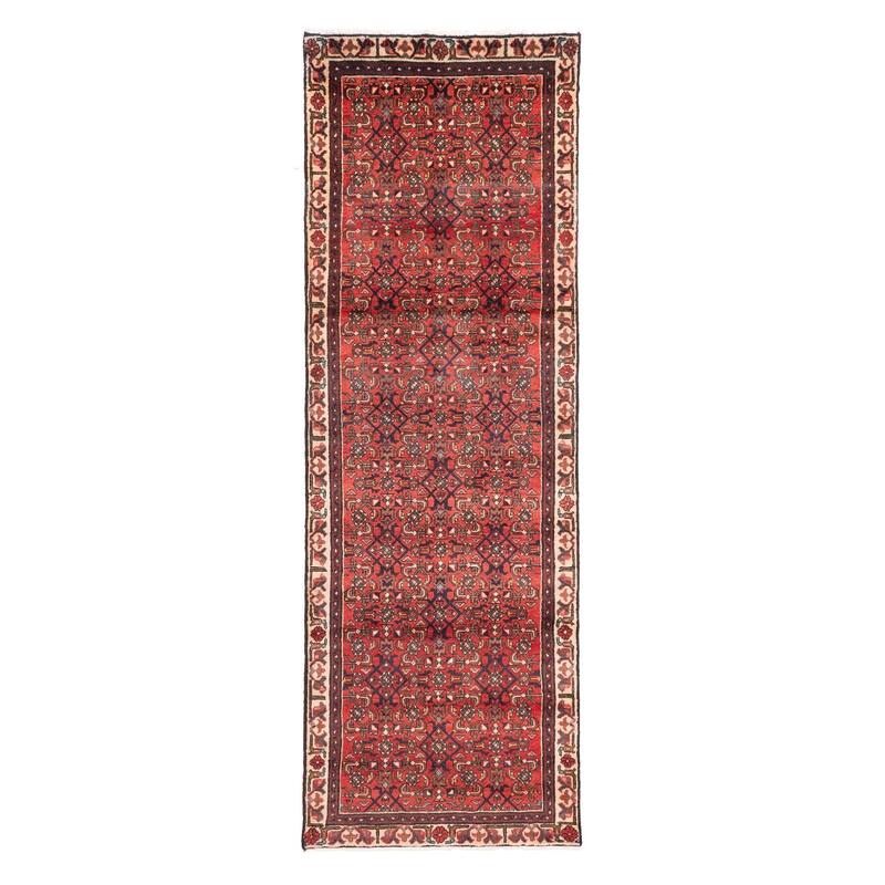 ECARPETGALLERY Hand-knotted Andelz Red Wool Rug - 3'2 x 9'9