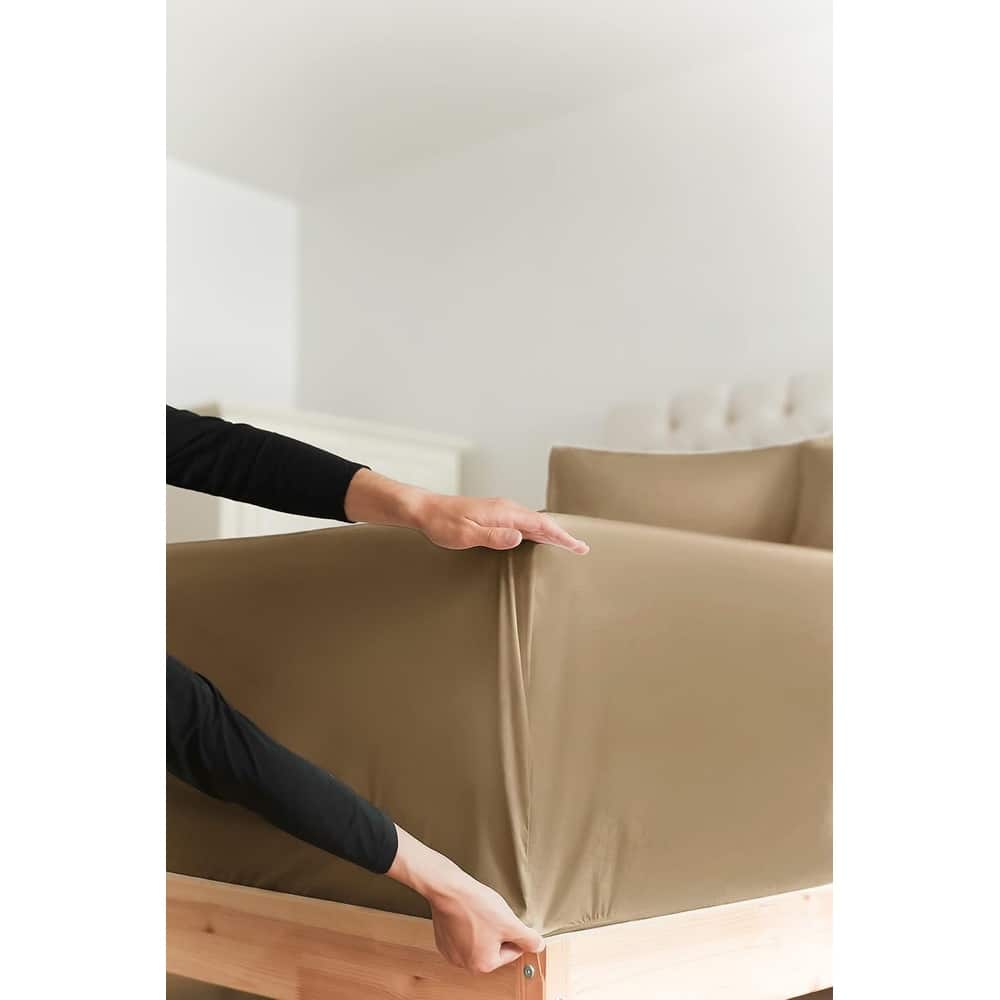 CGK Linens 100% Cotton 18" - 24" Inch Extra Deep Pocket Fitted Sheet