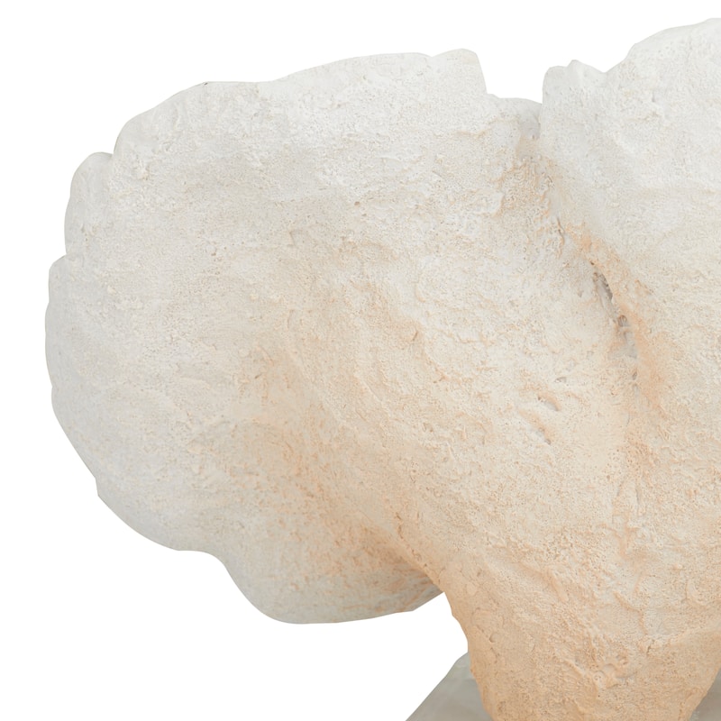 Polystone Coral Sculpture - White - Roche River Decor - 6"W x 13"L x 9"H