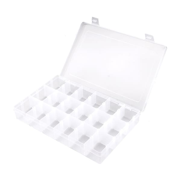 18 Grids Grid Storage Box Detachable PP Plastic Case for Small Jewelry - 18Grids 27.4x17.5cm - Clear