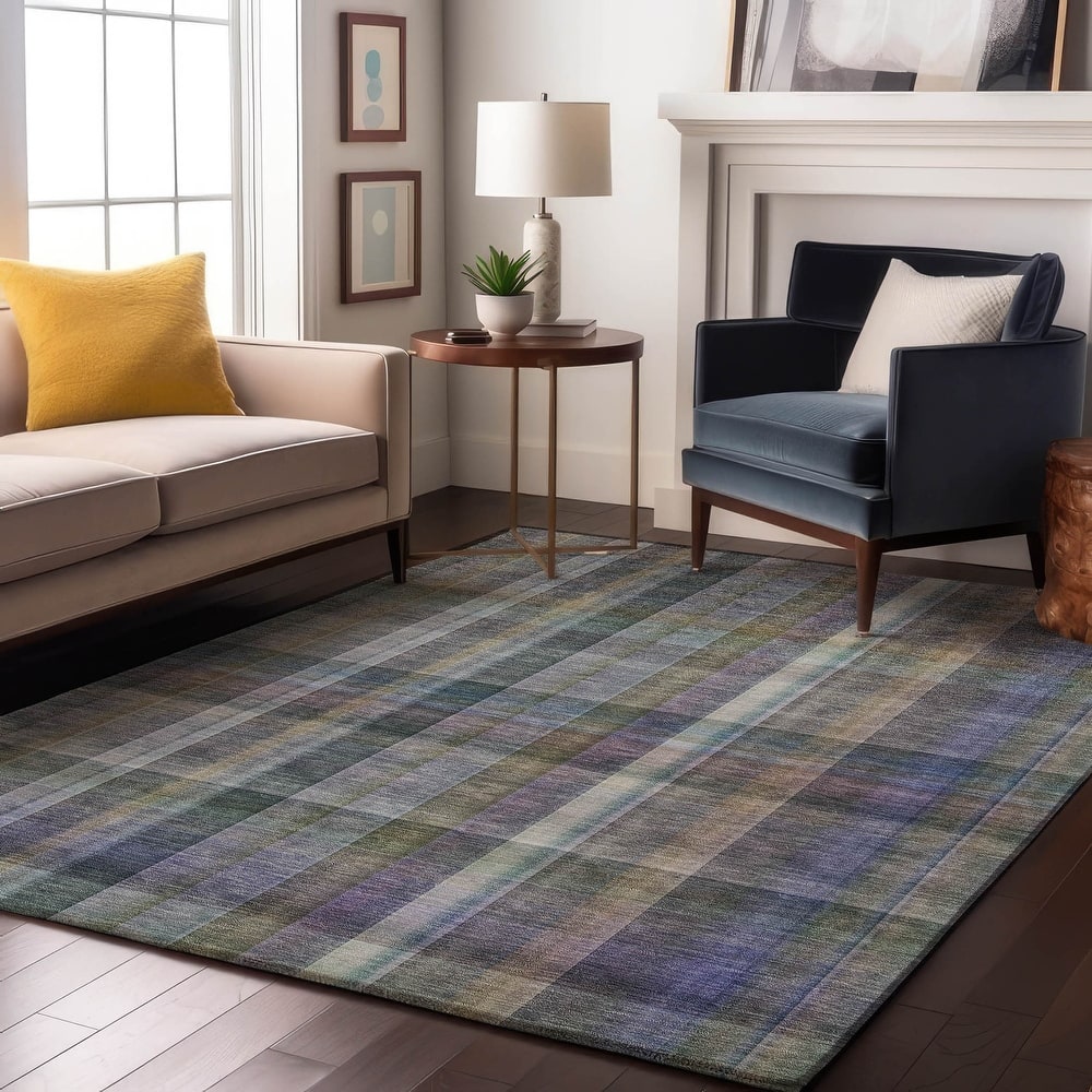 Premium Washable Super Soft Plaid Mayfield Rug