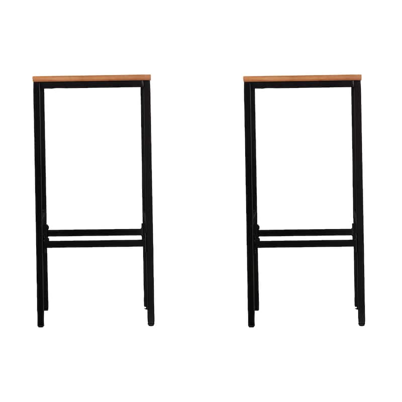 SEI Furniture Venmore 2-Piece Natural Acacia Outdoor Barstools