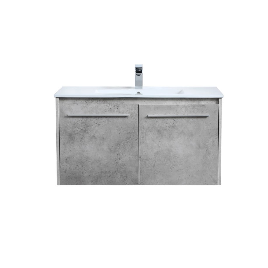 Elegant Lighting VF44036 Rasina 36" Wall Mounted Single Basin Vanity