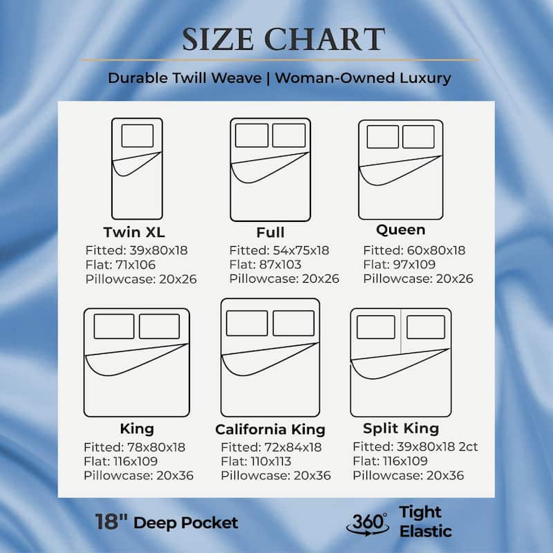 BedVoyage 100% viscose from Bamboo Bed Sheet Set, Split King - White