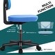 preview thumbnail 31 of 34, Armless Home Office Chair, Ergonomic Low-Back Mesh Rolling Work Swivel Chairs, Adjustable Task Chair with Lumbar Support - N/A