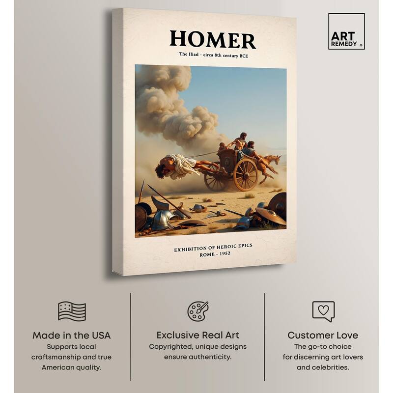 Iliad Illustrated Canvas by Art Remedy, Gallery Wrapped