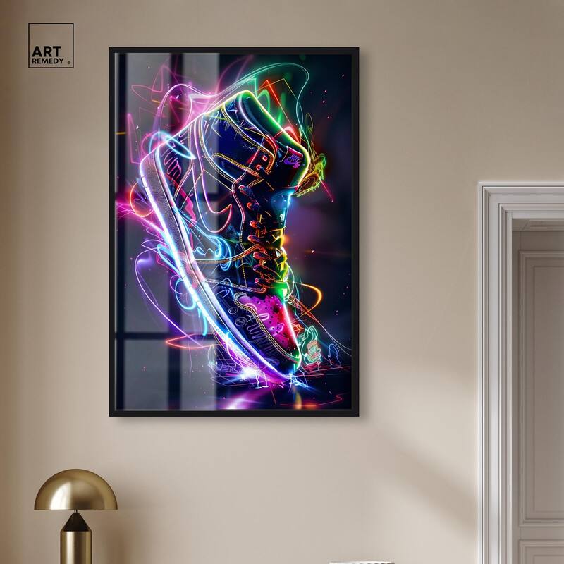 Bright Lights Sneaker Shadowbox by Art Remedy