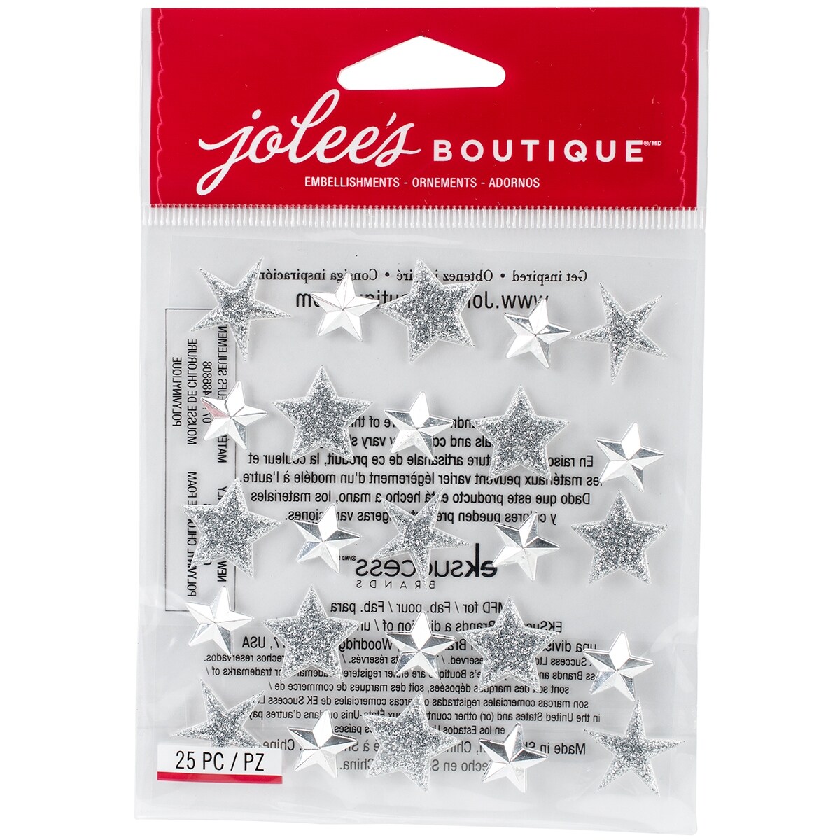 Shop Jolee S Boutique Dimensional Stickers Silver Stars Silver