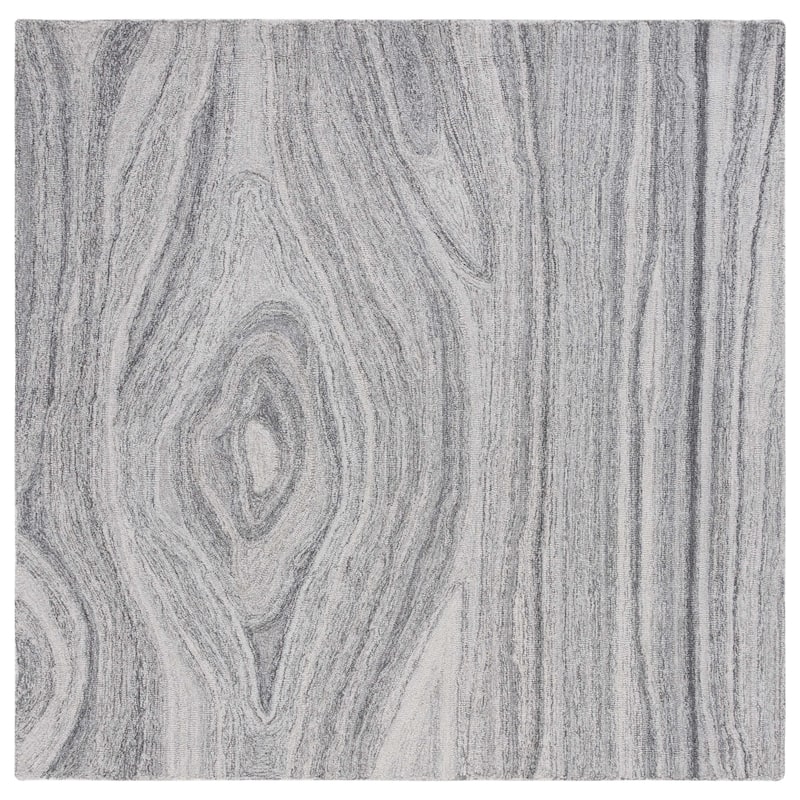 SAFAVIEH Handmade Abstract Abhilasha Modern Wool Rug - 6' Square - Grey