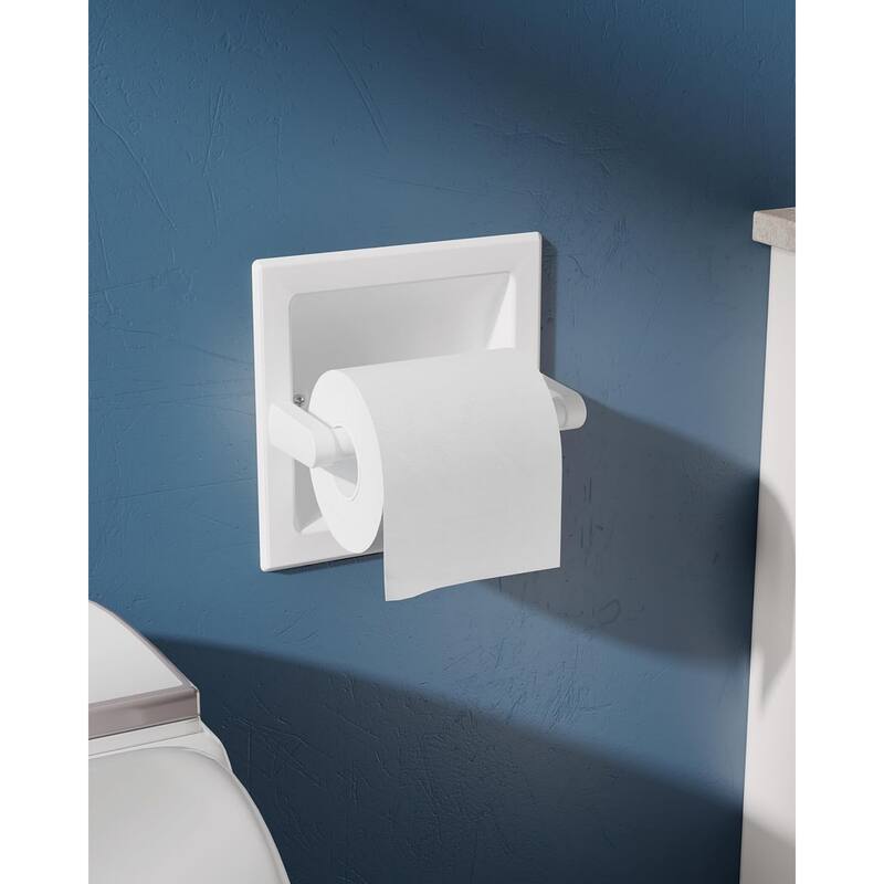 Embedded toilet paper holder, modern hotel style rotating wall mounted toilet paper holder
