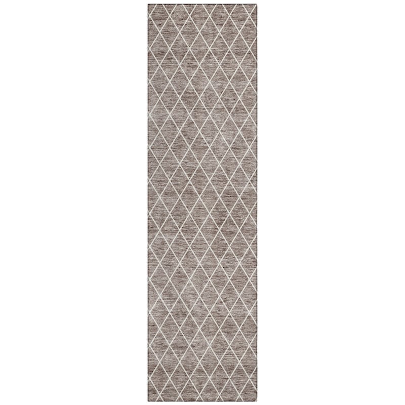 Machine Washable Indoor/ Outdoor Chantille Diamond Trellis Rug