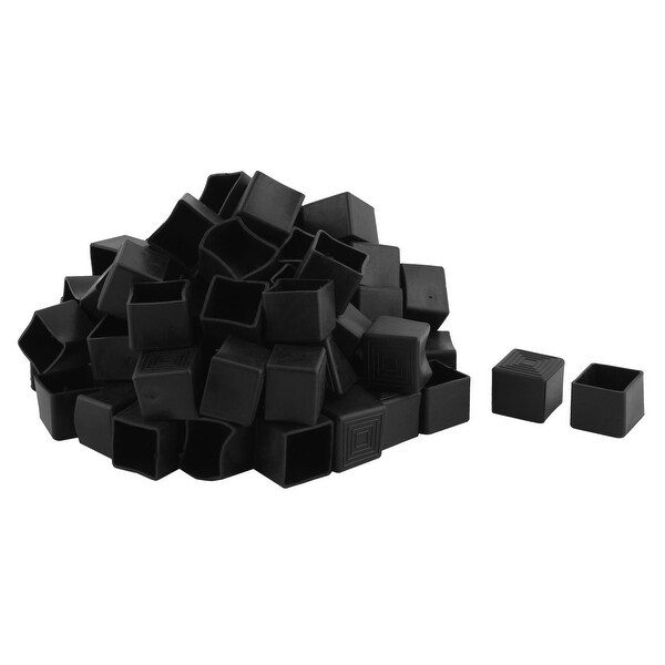Unique Bargains Household PVC Square Anti Scratch Table Furniture Foot Covers 25 x 25mm 80pcs