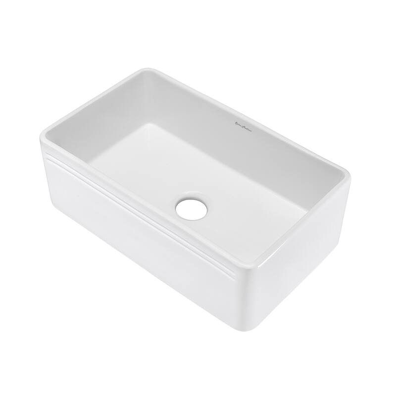 Swiss Madison Limoges 30 x 18 Ceramic, Farmhouse Kitchen Sink with Apron - 18.5" x 30.5" x 10.5"