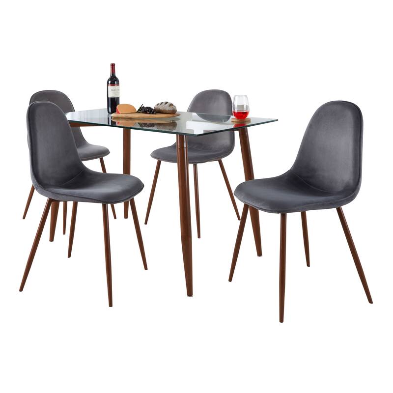 Carson Carrington Barton-Stone 5-Piece Rectangular Dining Set