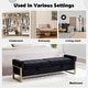 preview thumbnail 72 of 79, 66" Storage Bench King Size End of Bed with Double Lids and Gold Legs