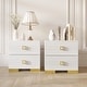 preview thumbnail 6 of 23, CraftPorch 3 Piece Bedroom Nightstands Set Luxurious Velvet Tufted Platform Bed
