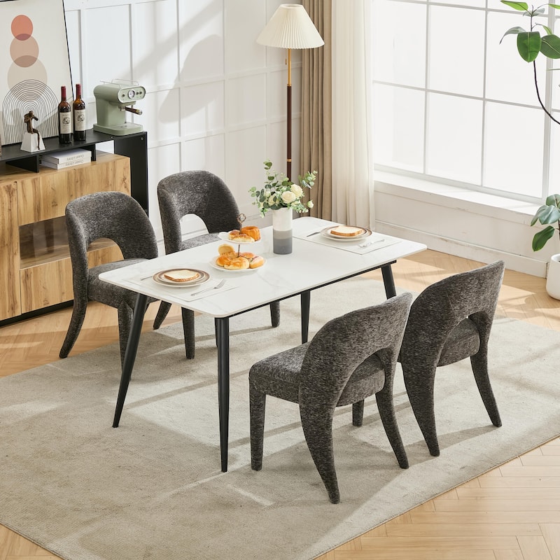 Metal Legs Dining Chair,Cushion Is Comfortable,Design Is Simple