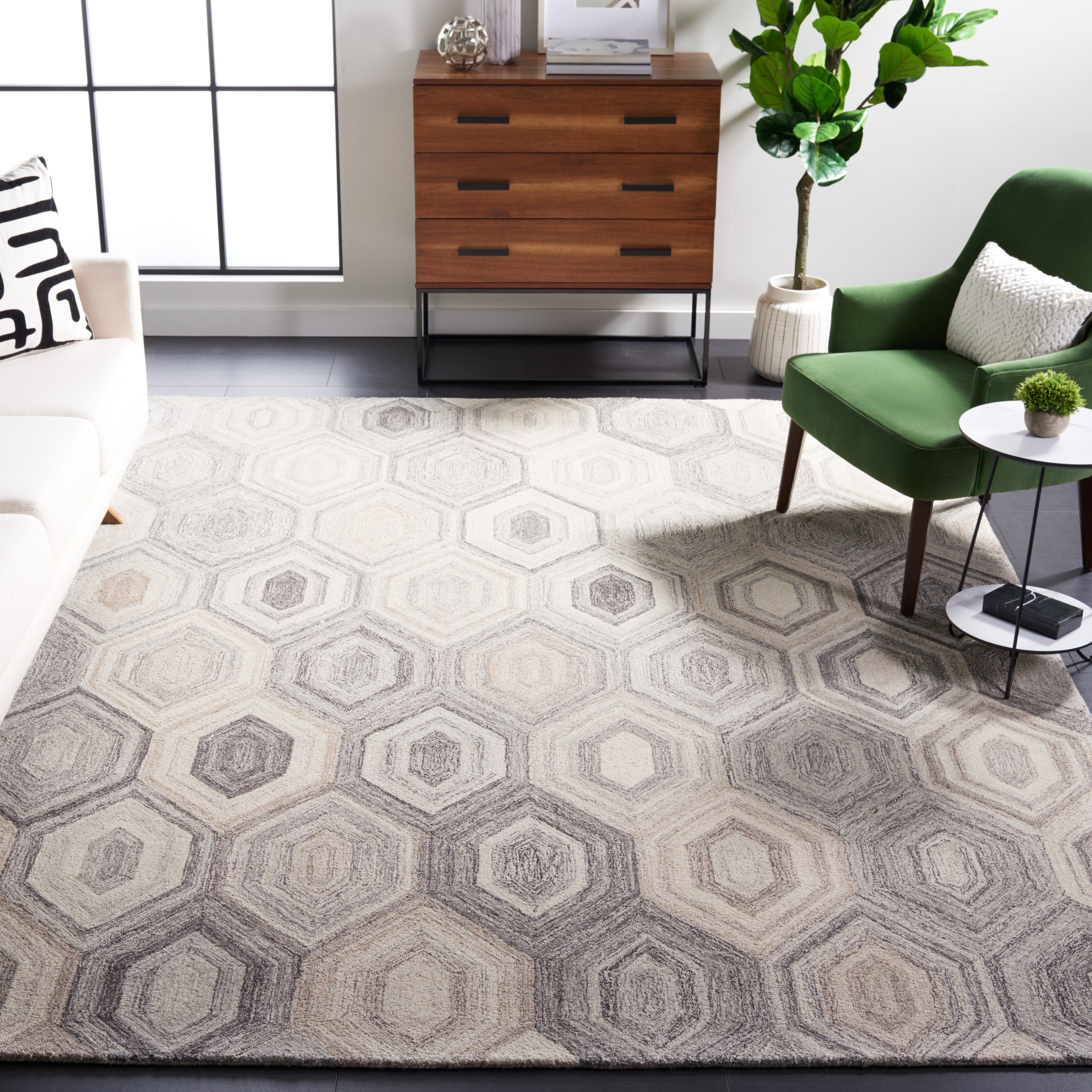 SAFAVIEH Handmade Abstract Zaide Modern Wool Rug