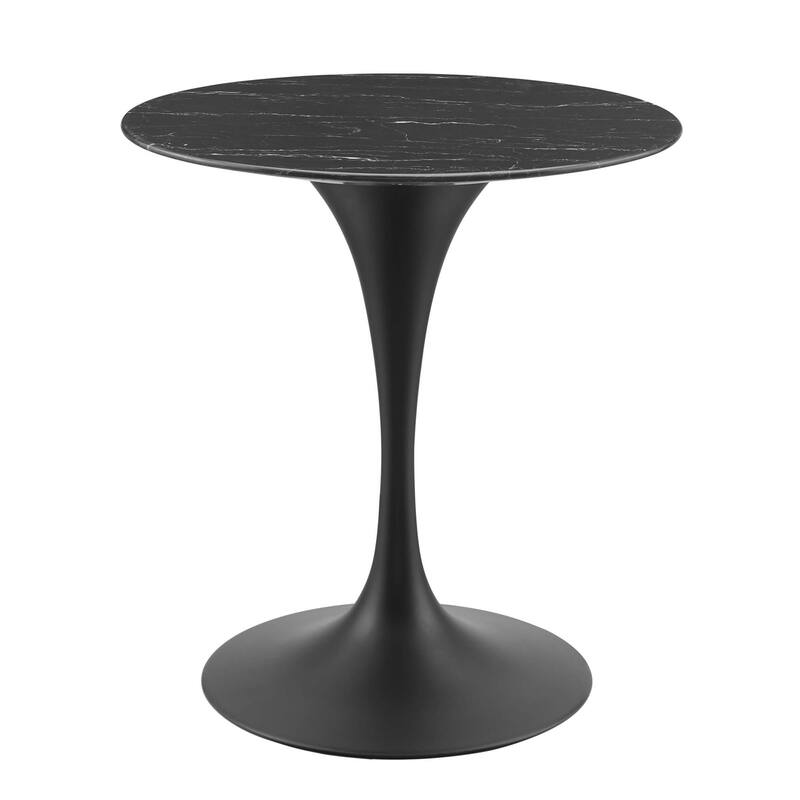 Lippa 28" Round Artificial Marble Dining Table