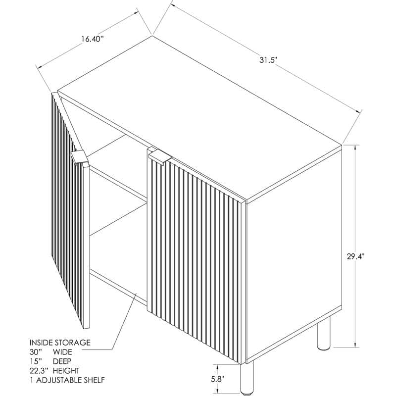 Merk Brown Cabinet 2 Door
