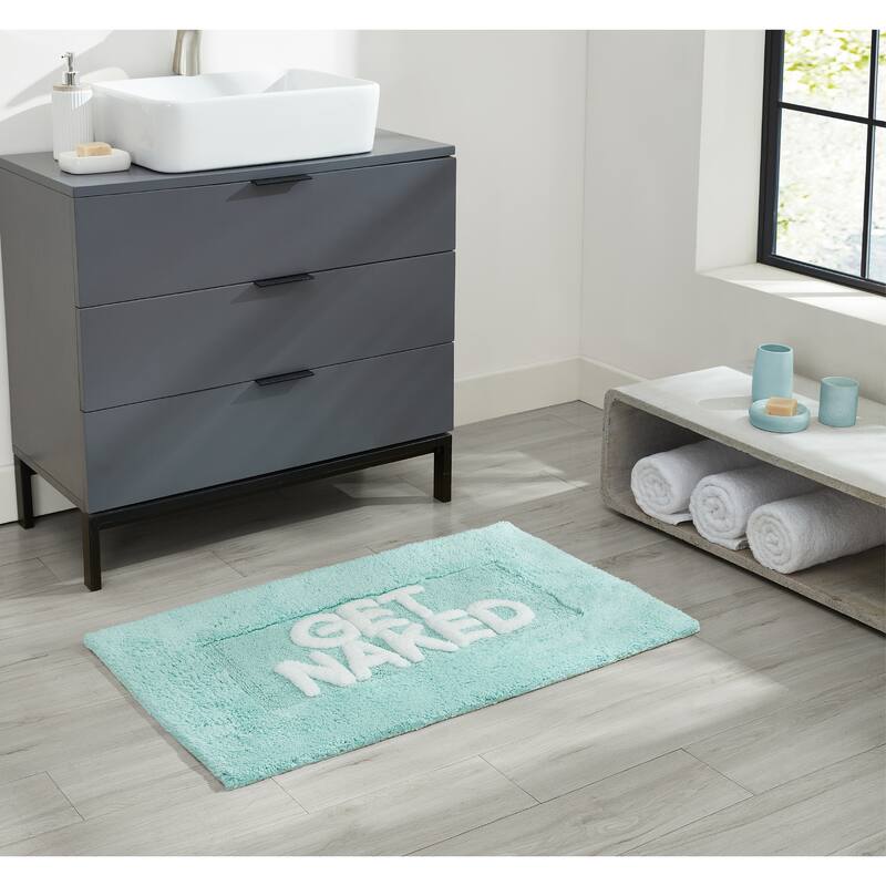 Jean Pierre Cotton "Get Naked" 21 x 34 in. Bath Rug