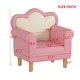 preview thumbnail 11 of 10, Upholstered Kids Sofa, Princess Armchair for Children, Petal Shape Toddler Sofa Chair for Playroom, Children's Bedroom