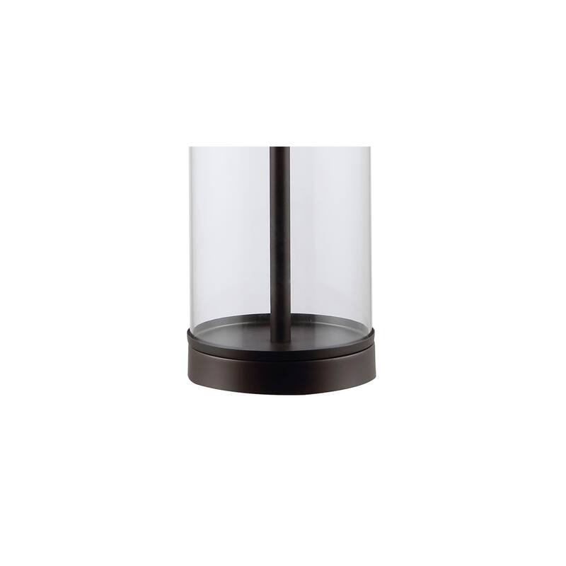 Parish 29" Glass LED Table Lamp, Clear/Chrome by JONATHAN Y