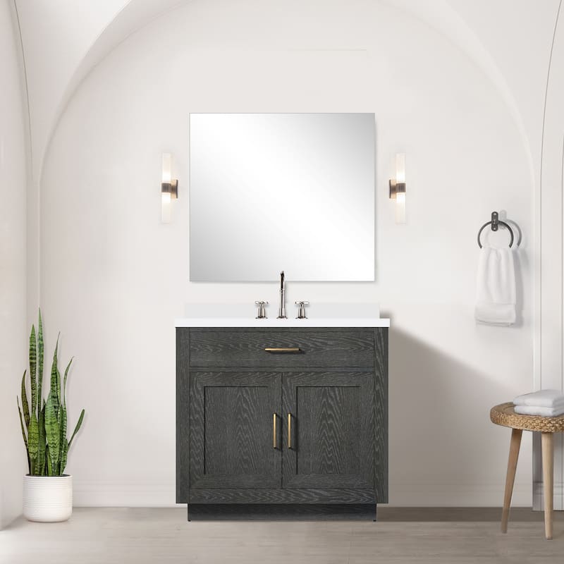 Abbey Bath Vanity with Cultured Marble Top, Sink and Faucet
