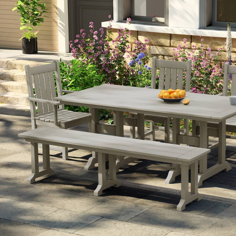 Laguna Hdpe All Weather Outdoor Patio 65" Bench