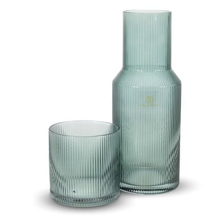 Bruno Magli Ribbed Carafe with Tumbler Lid - 28 oz