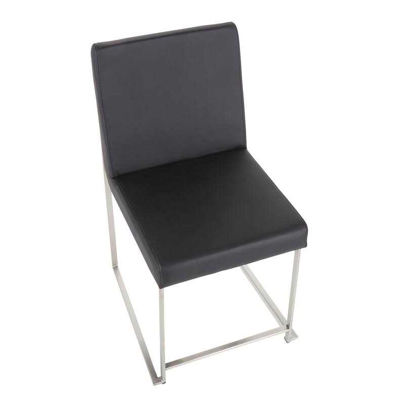 Silver Orchid Forrest High Back Stainless Steel Dining Chair (Set of 2)