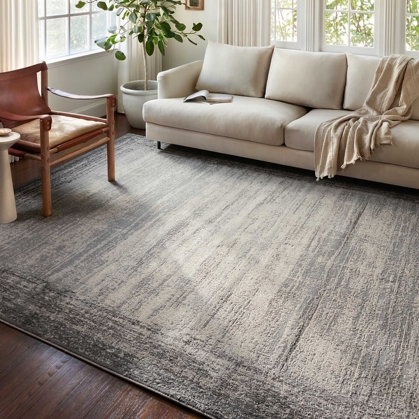 驚きの価格 Grant Home Alexander Modern On - Rug Area Border Abstract ラグ・カーペット