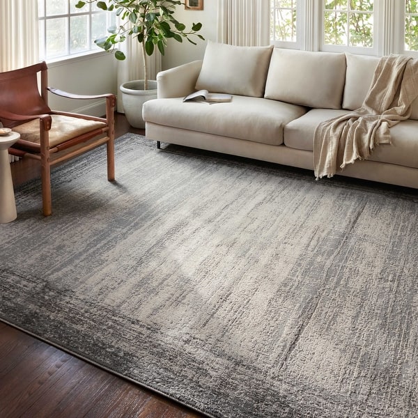 Alexander Home Grant Modern Abstract Border Area Rug - On Sale 