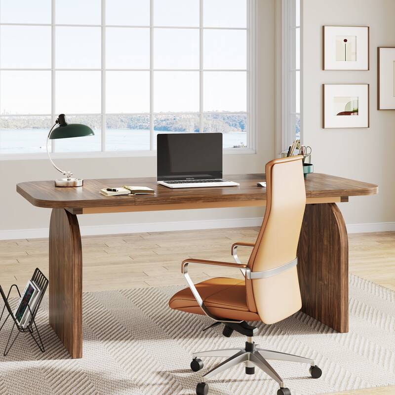 63-Inch Executive Desk, Rectangular Large Office Computer Desk Workstation