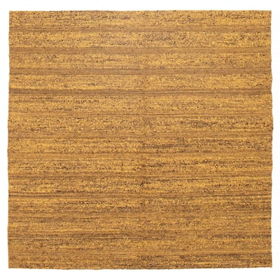 ECARPETGALLERY Flat-Weave Natural Gold Wool Tapestry Kilim - 6'7 x 6'5
