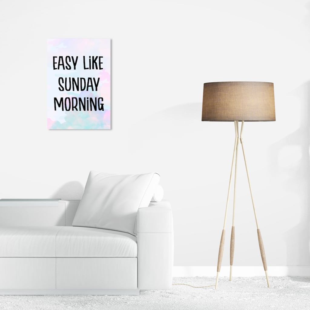 Wynwood Studio Canvas Typography and Quotes Easy Like Sunday Black and Wall Art Canvas Print
