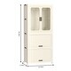 preview thumbnail 12 of 10, Portable Baby Wardrobe Closet with Magnetic Doors, Hanging Rod, 10 Hangers, White