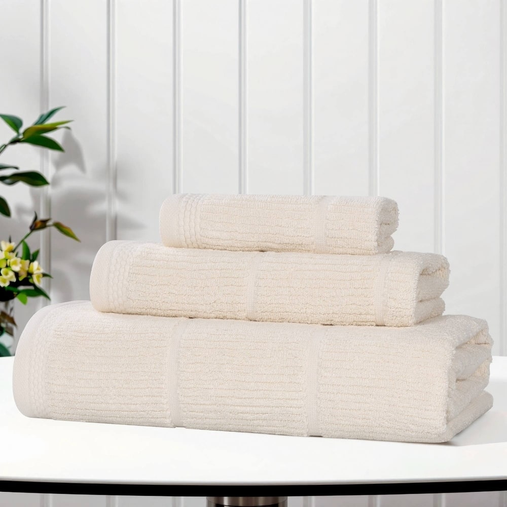 Superior Milo Smart Twist Cotton Viscose Blend 3-Piece Towel Set Ultra Soft, Highly Absorbent, Quick Dry Bath Towels