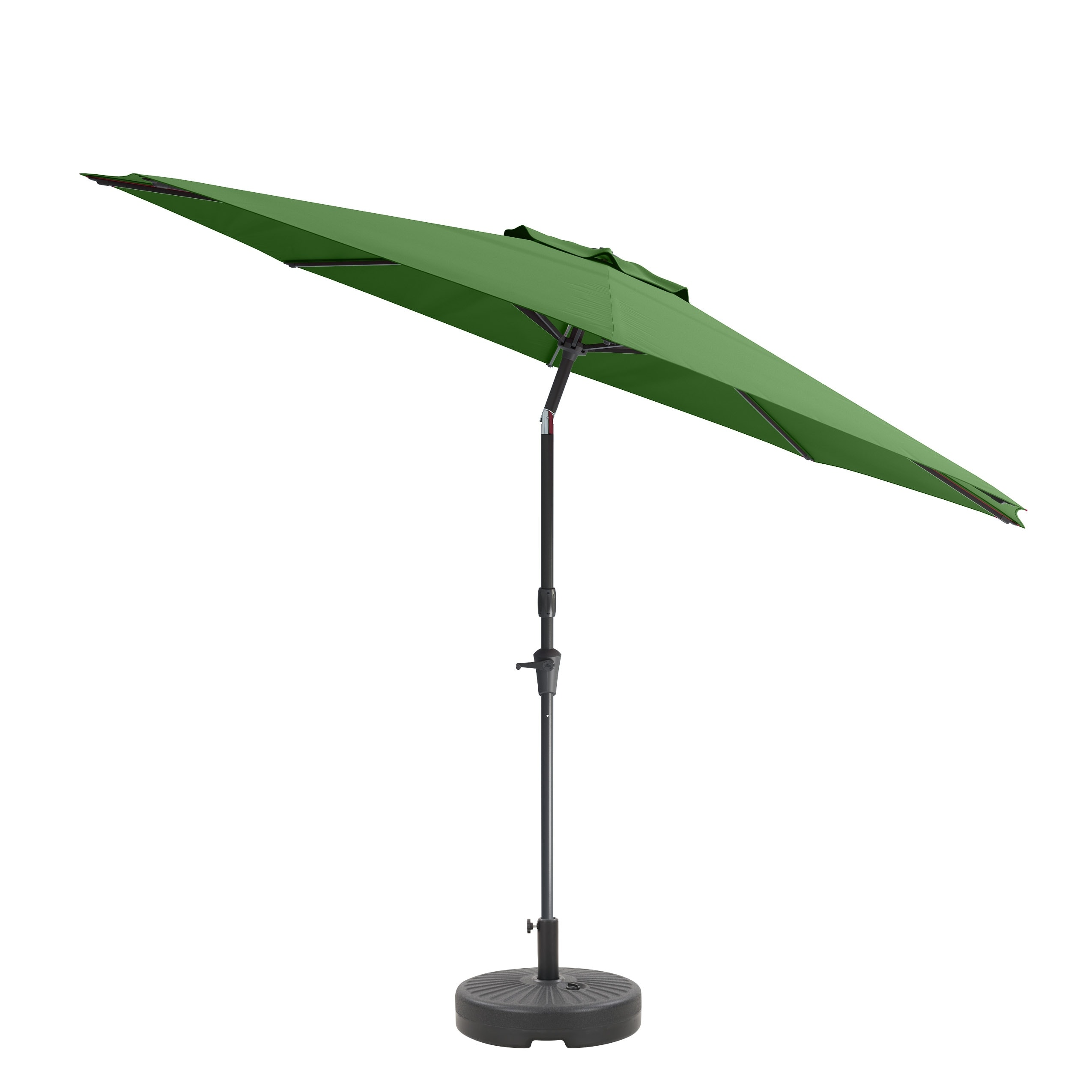 Shop Black Friday Deals On Corliving 10 Uv Wind Resistant Forest Green Patio Umbrella With Base On Sale Overstock 31730707
