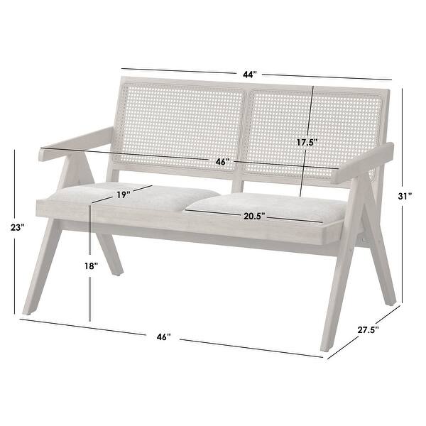 dimension image slide 0 of 4, Lifestorey Baywood 6-Piece Solid Wood Dining Set with Bench