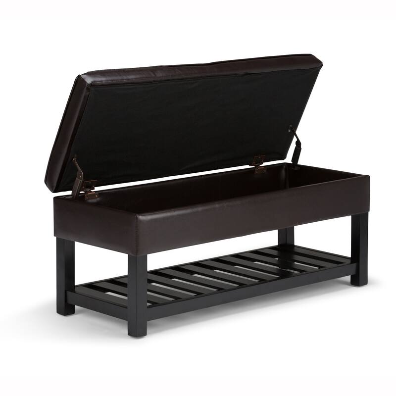 Modern Storage Ottoman Bench with Open Bottom
