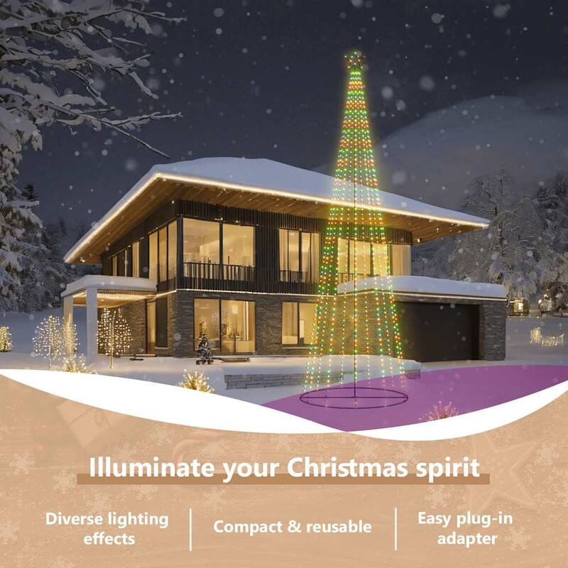 vidaXL Christmas Cone Tree Decoration Artificial Christmas Tree with LEDs