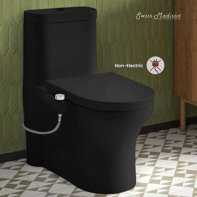 Aqua Non-Electric Bidet Toilet Attachment In Matte Black
