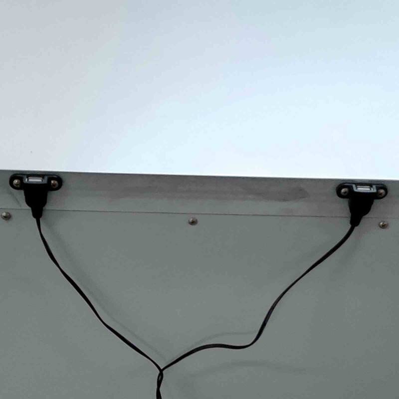 Glam Nightstand with USB Port & Hidden Jewelry Drawer - Silver Finish