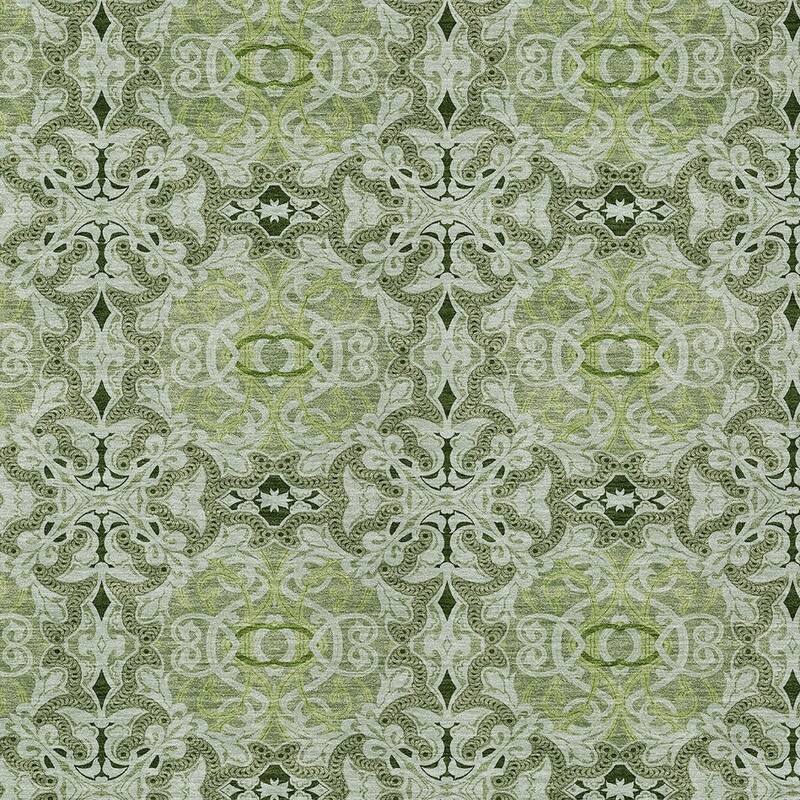 HomeRoots Medallion Transitional Rectangle Outdoor Rug
