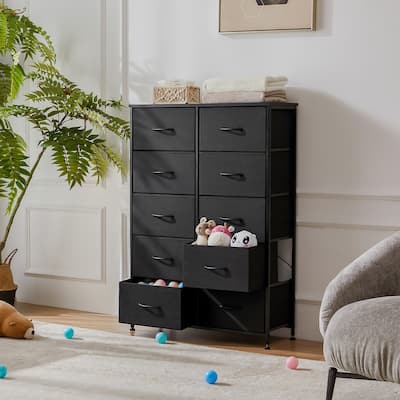 Dresser Storage Tower with 10 Fabric Drawers