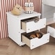 preview thumbnail 5 of 6, White Full Size Platform Bed with Trundle, Storage Box, and Nightstand