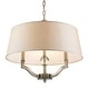 preview thumbnail 1 of 1, Wry Lighting Waverly 3-light Semi-Flush Mount in Aged Brass