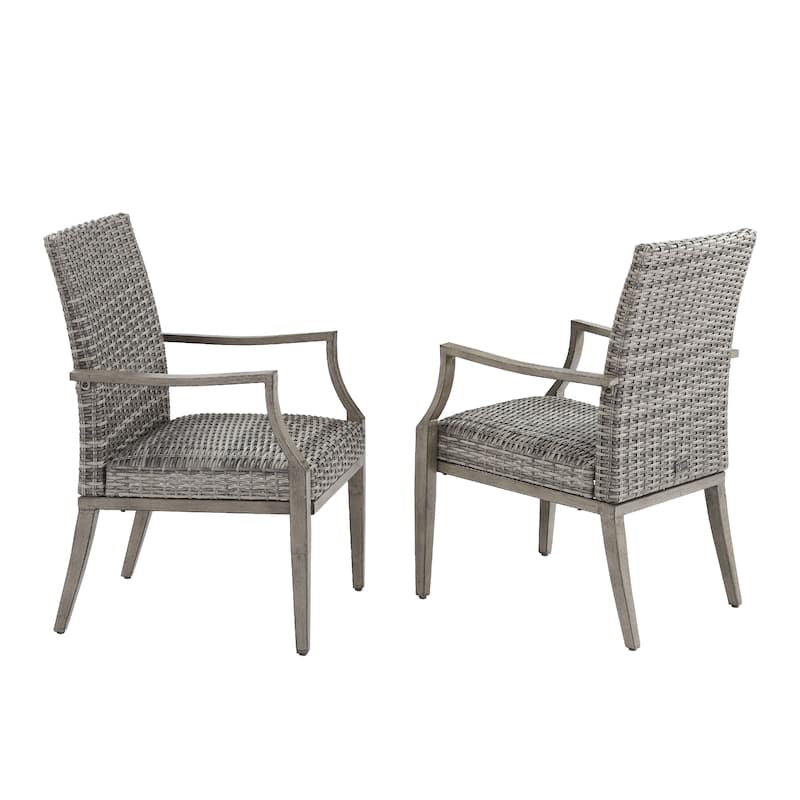 Patio Aluminum Round 59.5" Dining Table With Outdoor Chairs