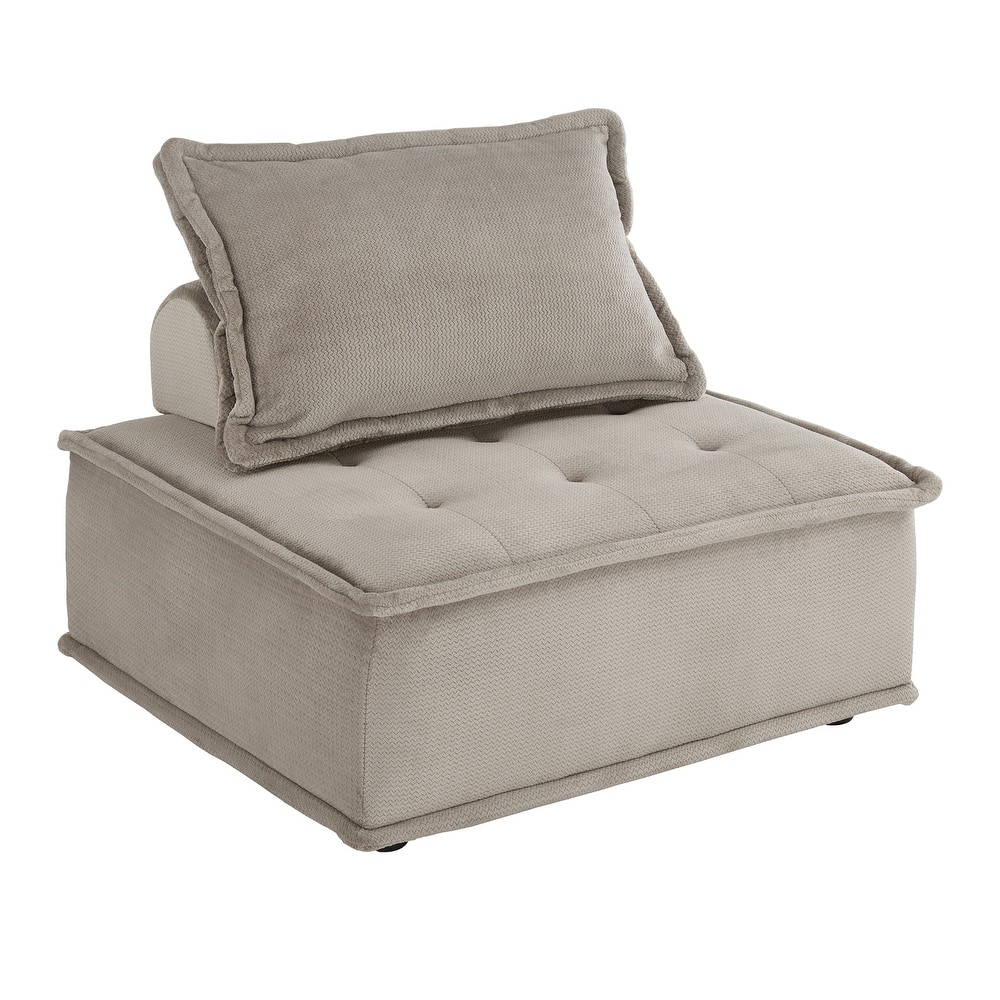 Eureka Velvet Convertible Modular Seating with Pillow Back by iNSPIRE Q Modern
